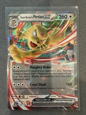 Team Rocket's Persian ex Holo Double Rare SV10: Destined Rivals 150/182 NM