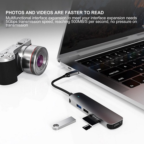USB Hub Accessory for Laptop Computer Phone Multifunction Hub Data USB Hub - Afbeelding 3 van 12