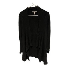 Autumn Cashmere black Italian cardigan size small