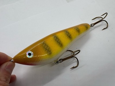6  Dead Head Custom Sidewinder Butterscotch Jerkbait Glidebait Musky Lure