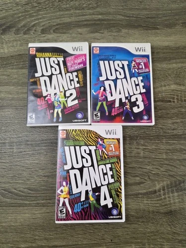 Just Dance 2, 3 & 4 (Nintendo Wii Lot Of 3 Games) CIB Complete with Manuals