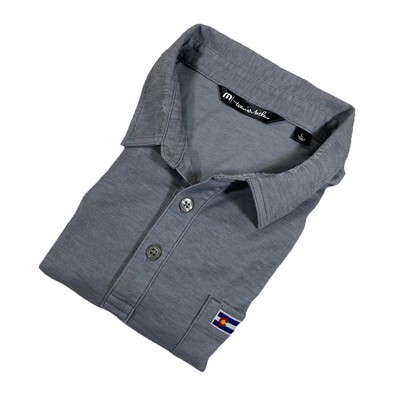 Travis Matthew Golf Polo Shirt Mens Large Gray C *Flaw *Logo