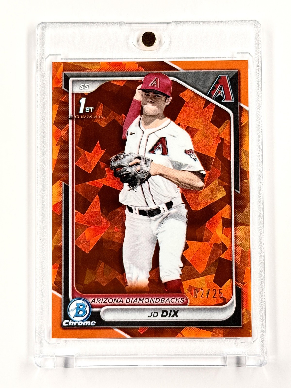 JD Dix 2024 1st Bowman Draft Sapphire Edition Orange #/25 Arizona Diamondbacks