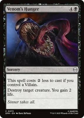 x4 Venom's Hunger - Foil C MTG Marvel's Spider-Man M/NM, English