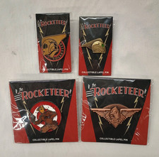Lot of 5 The ROCKETEER Collectible Enamel Pins Lapel Little Shop of Pins NIP