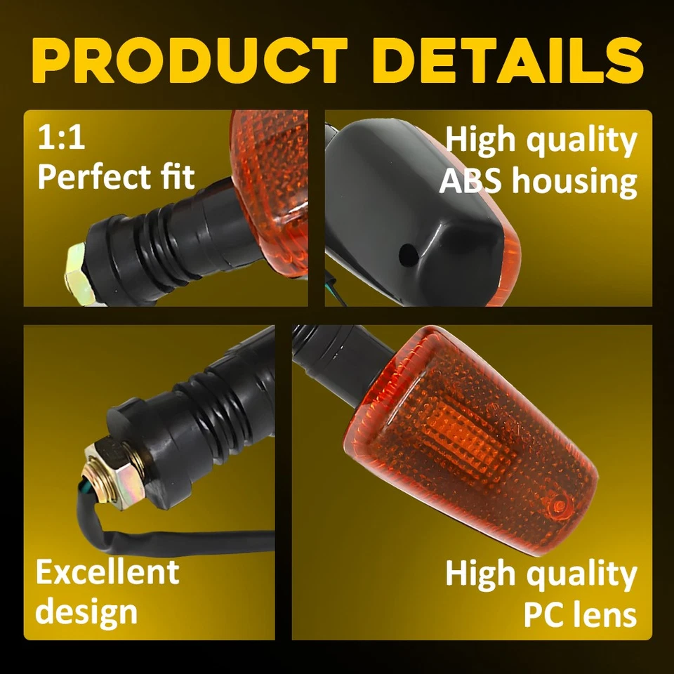 Lámpara de luz intermitente de señal de giro de 4 piezas para Yamaha XT225 XT250 TW200 3UY-83310-00-00 Foto 4 de 4