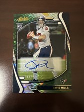 2021 Absolute Rookies Spectrum Green Signatures 10/25 Davis Mills Auto RC 1/1