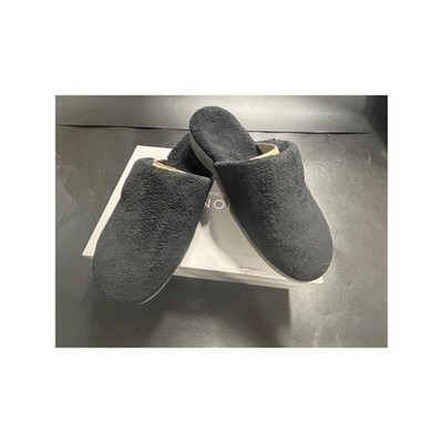 Vionic Gemma Black Faux Fur Orthotic Mule Slippers Womens Size 9 Medium New