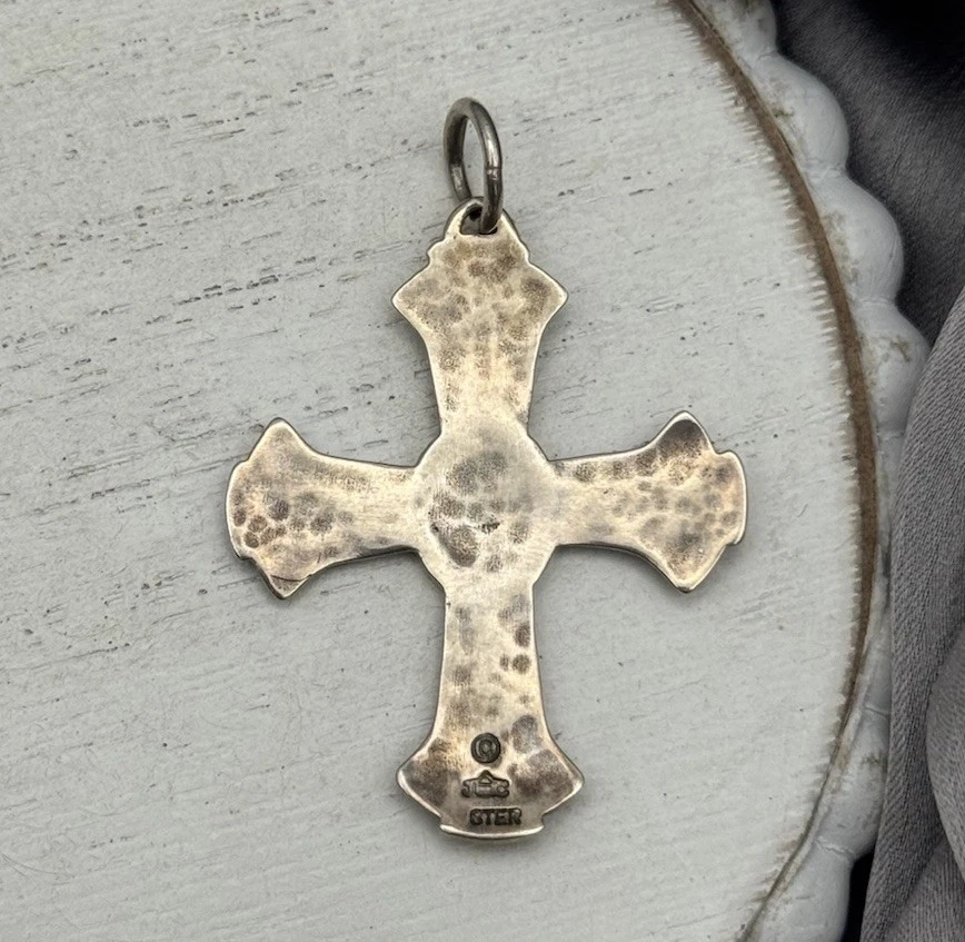 Colgante cruz Jeep Collin’s plata de ley 925 4,84 G/1,8 pulgadas Foto 3 de 4