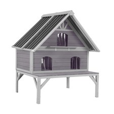 GUTINNEEN Outdoor Cat House Weatherproof Feral Cat Shelter for Multiple Cats,...