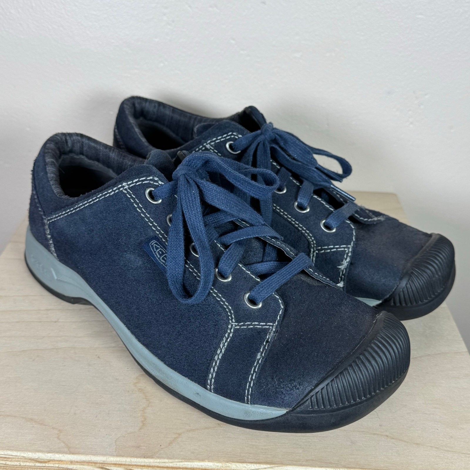 Scarpe da trekking Keen Reisen donna sneakers blu pelle scamosciata outdoor 8 5