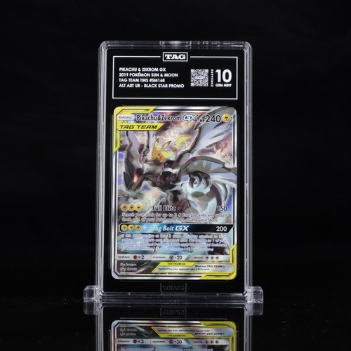 2019 PIKACHU & ZEKROM GX SM168 TAG TEAM TINS SM BLACK STAR PROMO POKEMON TAG 10