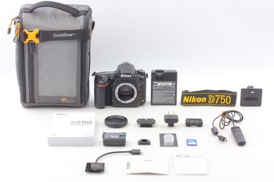 Nikon D750 FX Full Frame DSLR Camera Body Shutter Count 4728 w/ Charger SD Bag