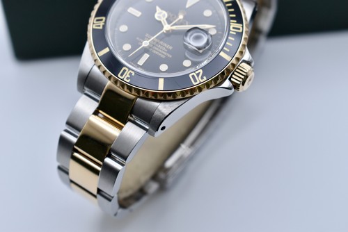 Rolex Submariner Stainless Steel & 18K Gold Watch 16613 2001 Box And Papers - Picture 5 of 13