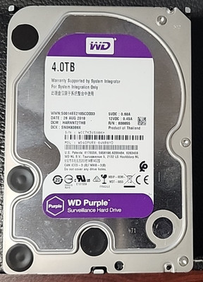 Western Digital WD40PURX-64GVNY0 Purple 4TB SATAlll Surveillance 3.5 Hard Drive