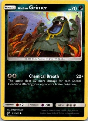 Alolan Grimer Reverse Holo Common SM - Team Up 83/181 LP
