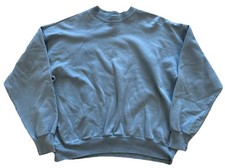 Vintage 90s Hanes Comfort Blend Sweatshirt Mens XL Light Blue Blank Crewneck