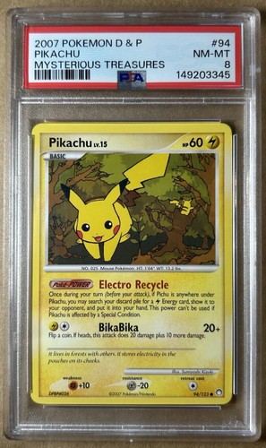 Pikachu graded PSA 8 for sale on eBay