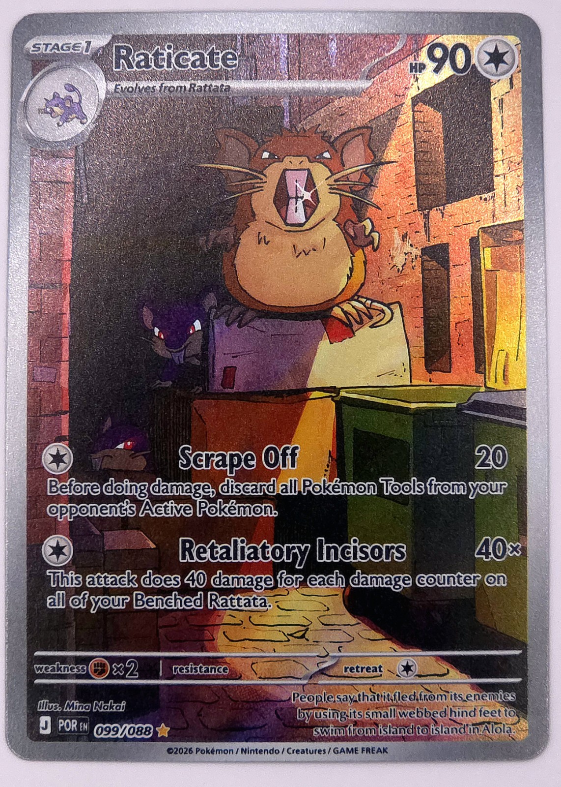 Pokémon TCG Raticate Holo 099/088 IR Perfect Order