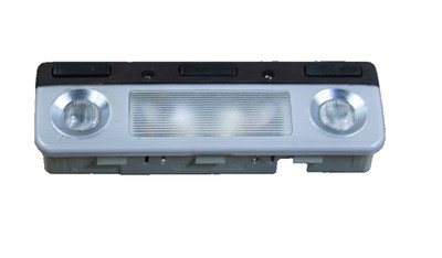 95-03 BMW E38 E39 740IL 750iL FRONT TAN DOME MAP INTERIOR LIGHT LAMP w/ WOOD OEM