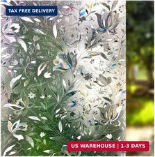 LEMON CLOUD Window Film, Decorative Window Privacy Film, 3D Stained Glass Window