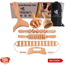 7-in-1 Wood Therapy Massage Kit, Perform Lymphatic Drainage, Relax Your Muscl...