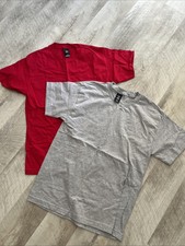 Hanes Men's Set Of 2 Beefy-T T-Shirt Tee Cotton Crewneck Short-Sleeve Medium
