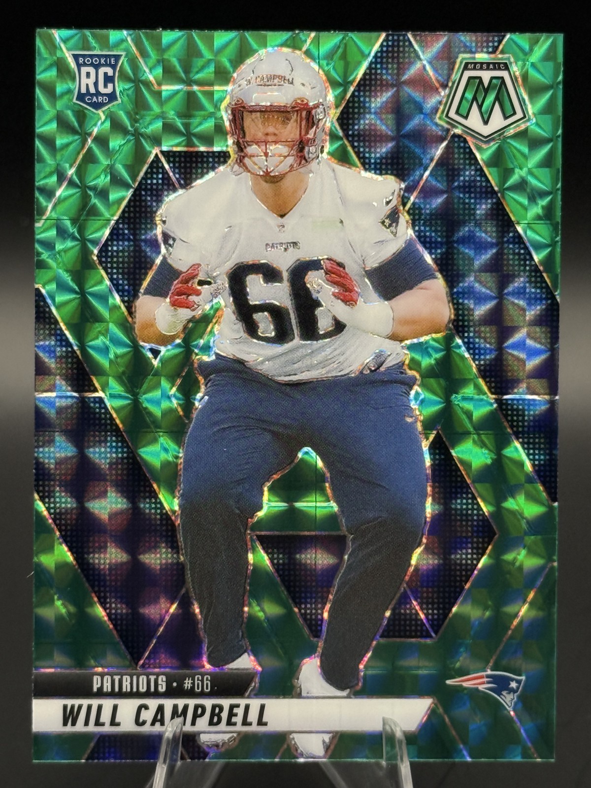2025 Panini Mosaic - Rookies Will Campbell #378 Green Mosaic Prizm (RC)