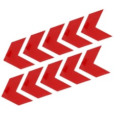 2.36"x2.36" Red Reflective Sticker DIY Craft Warning Arrow Reflector , 10Pcs