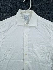 Brooks Brothers Regent Supima Non-Iron 16 36 Cotton White Solid Pocket Office