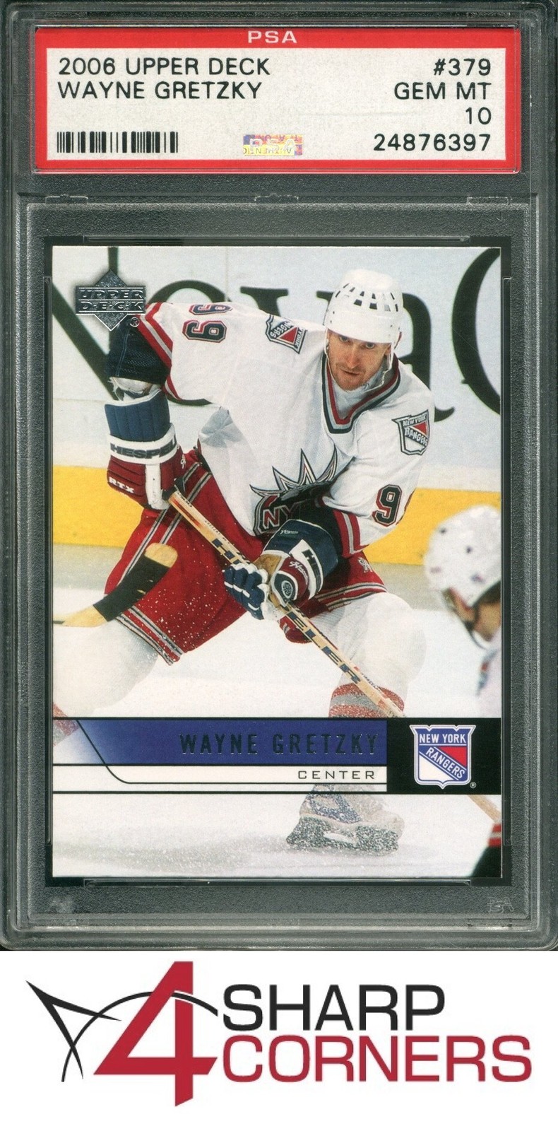 2006 UPPER DECK #379 WAYNE GRETZKY RANGERS HOF PSA 10