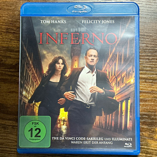 Sony Pictures Inferno Blu-ray Tom Hanks Ron Howard FSK 12 DE/EN UT in Hülle - Bild 1 von 3