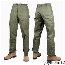 World War II USMC Vintage Men HBT Ctton Green Pants Trousers Replica Army Field