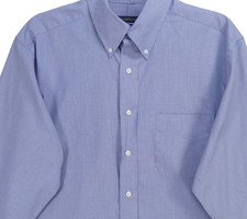 Club Room Mens Shirt Blue Classic Smart Formal 100 Cotton Size 16 1/2 34/35
