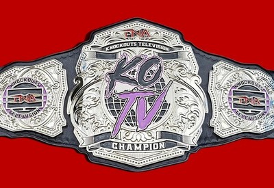 TNA KNOCKOUT TV TITLE BELT ADULT SIZE GOLD PLATED 2MM HD QUALITY...!!