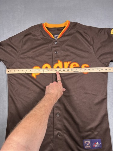 Maillot San Diego Padres 1984 SHOW #30 Road marron taille L cousu majestueux - Photo 11/12