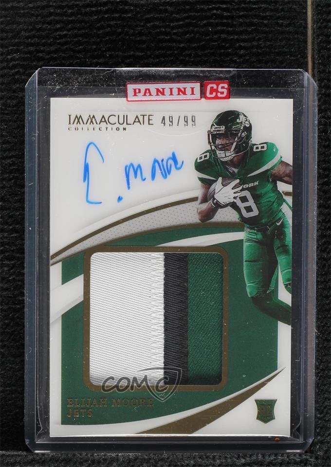 2021 Panini Immaculate Premium Rookie 49/99 Elijah Moore #PPA-EM Patch Auto j3z