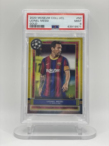 Lionel Messi Gold /50 Topps Museum Collection UEFA 2020 Graded PSA 9