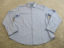 Denim  Flower Ricky Singh Shirt Mens Large Light Blue Tech Comfort Stretch