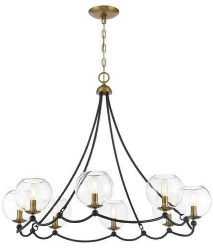 Minka Lavery 5067 Kearney Park 8 Light 35"W Vantage Chandelier - Coal / Soft - Picture 3 of 12