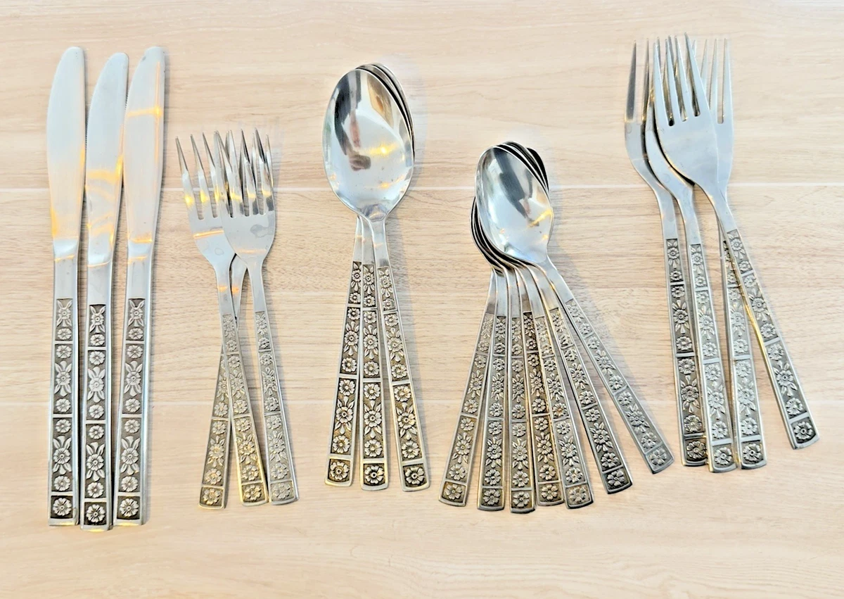 ROSEMERE Imperial Intl IIC Flatware Japan Korea Roses Glossy