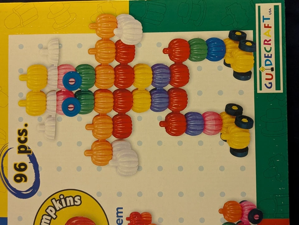 Guidecraft Stack'ems Pumpkins 96 Piece Set Manipulative Building Toy STEM - Image 4 of 4