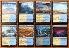 MTG AZORIUS LANDS EDH 8-Pack: Prairie Stream, Glacial Fortress, Adarkar Wastes