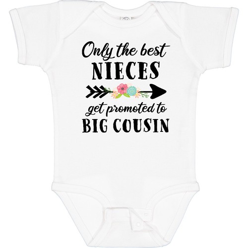 Inktastic Only The Best Nieces Get Promoted To Big Cousin Baby Bodysuit Family