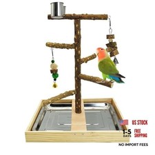 Bird Perch Natural Wood Stand Toy Parrot Play Stand 5-Layer Small Bird Stand