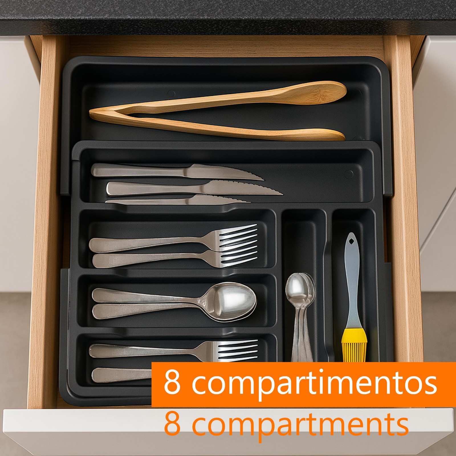 Range Couverts pour Tiroir Bloqué - Solution Plateau Extensible - 3