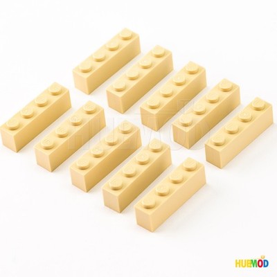 Lot of 10 Genuine LEGO Tan 1x4 3010 Building Bricks Blocks Parts & Pieces NEW