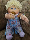 Cabbage Patch Kid With Blue Eyes,  Pacifier Mouth,  Adorable!