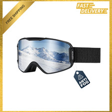 Ski Goggles Anti-fog UV400 Protection OTG for Men Women Youth, Impact Resistant