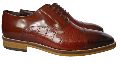 ''Reprise'' Schuhe Croco Herren Gr. 40EU (6UK) - Teilgeprägtes Reptil UVP 210£